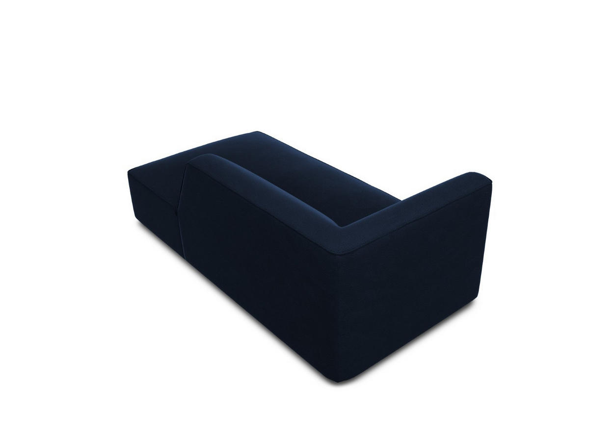 CHAISELONGUE rechts Ruby aus Samt königsblau - Blau, Textil (93/69/180cm) - Micadoni