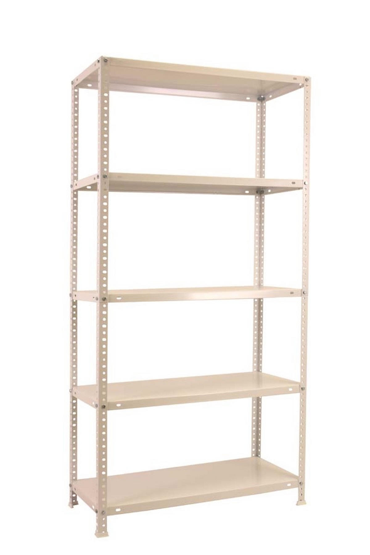 SCHRAUBREGAL PANDA TALL | HxBxT 200x100x40cm | 5 Fachböden | Fachlast 100kg | Weiß - Weiß, Metall (100/200/40cm) - PROREGAL
