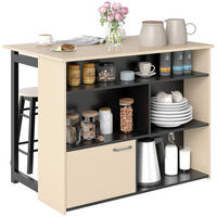 BARSET 3-tlg. DE-08025 mit klappbarer Tischplatte und 2 Barhockern Eiche - Eichefarben/Schwarz, Holzwerkstoff (70/89.5/116cm) - ComfortXL