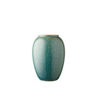 VASE 20 cm Steinzeug Grün - Grün, Keramik (21cm) - Bitz