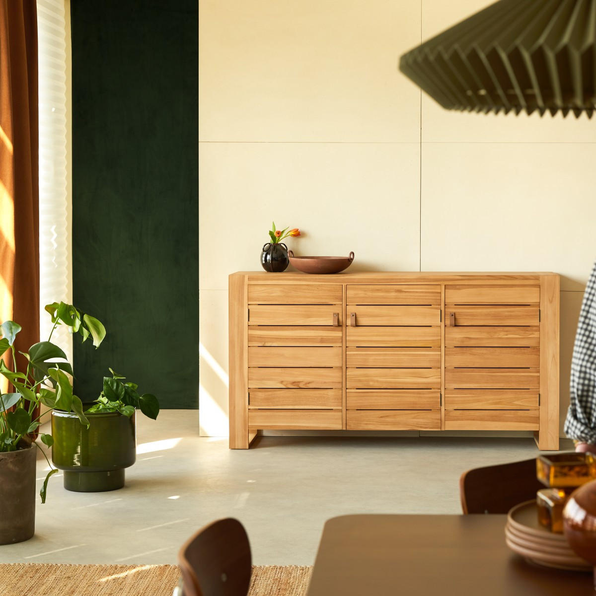SIDEBOARD Minimalys Natur aus Teak - Naturfarben, Holz (170/90/40cm) - Tikamoon