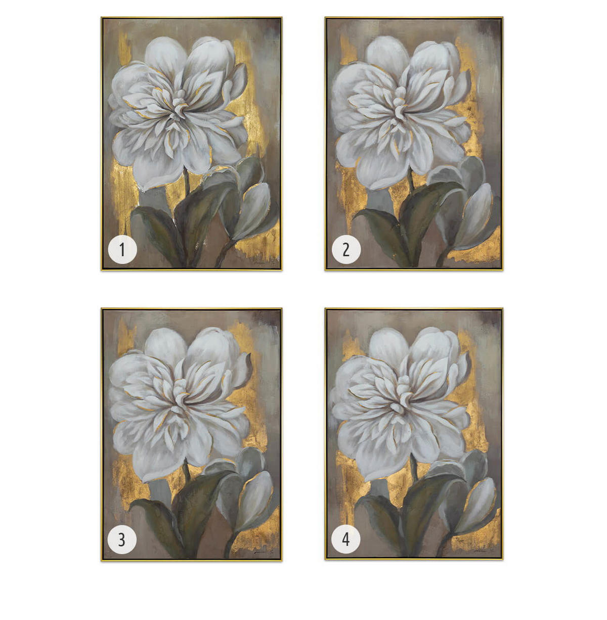 ACRYLBILD HANDGEMALT Weiß 78/103 cm - Beige/Weiß, Textil (77.5/102.5cm) - KUNSTLOFT