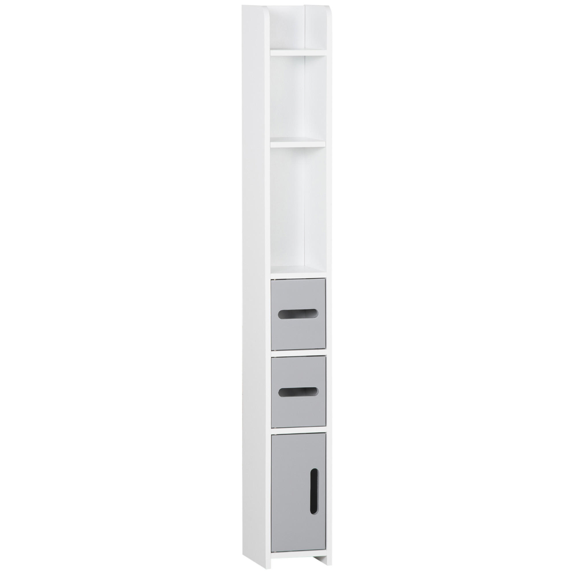 HOCHSCHRANK DE-12432 15/17/120 cm Grau - Grau, Holzwerkstoff (17/120/15cm) - ComfortXL