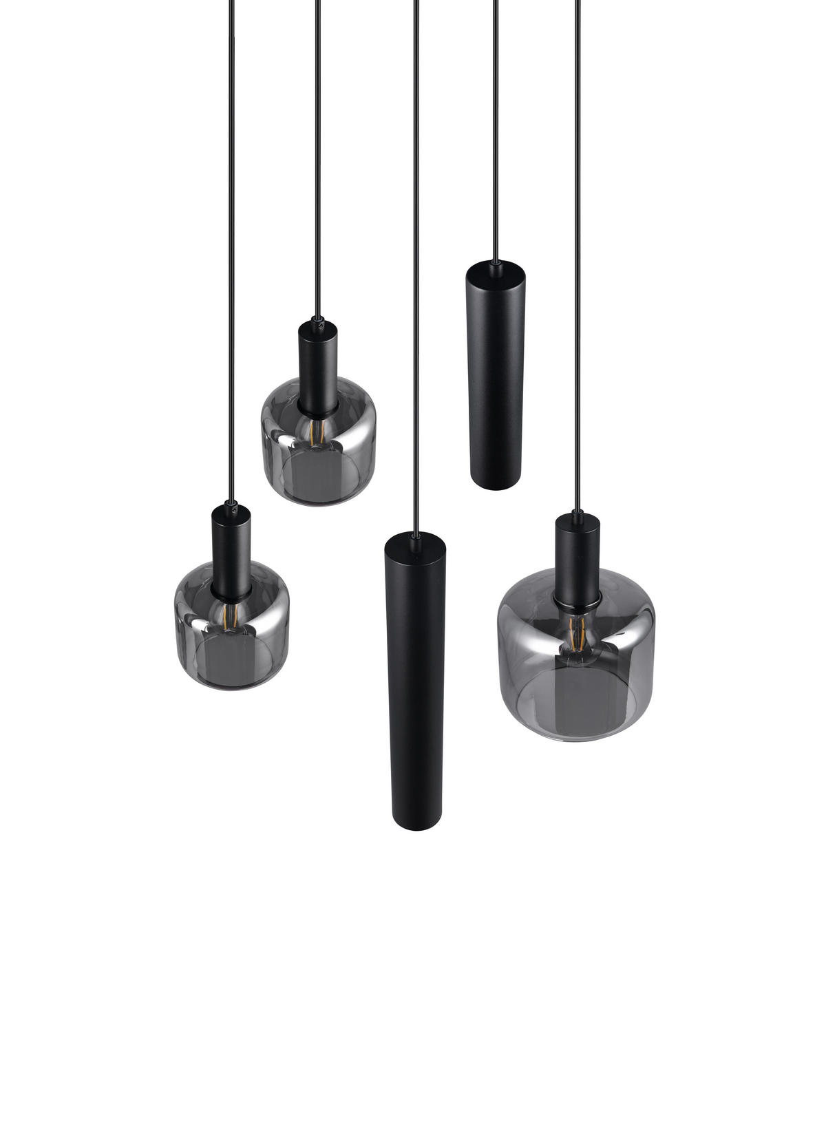 HÄNGELAMPE MATARO - Schwarz - 40/40/150 cm - Schwarz, Metall (40/40/150cm) - Trio Leuchten