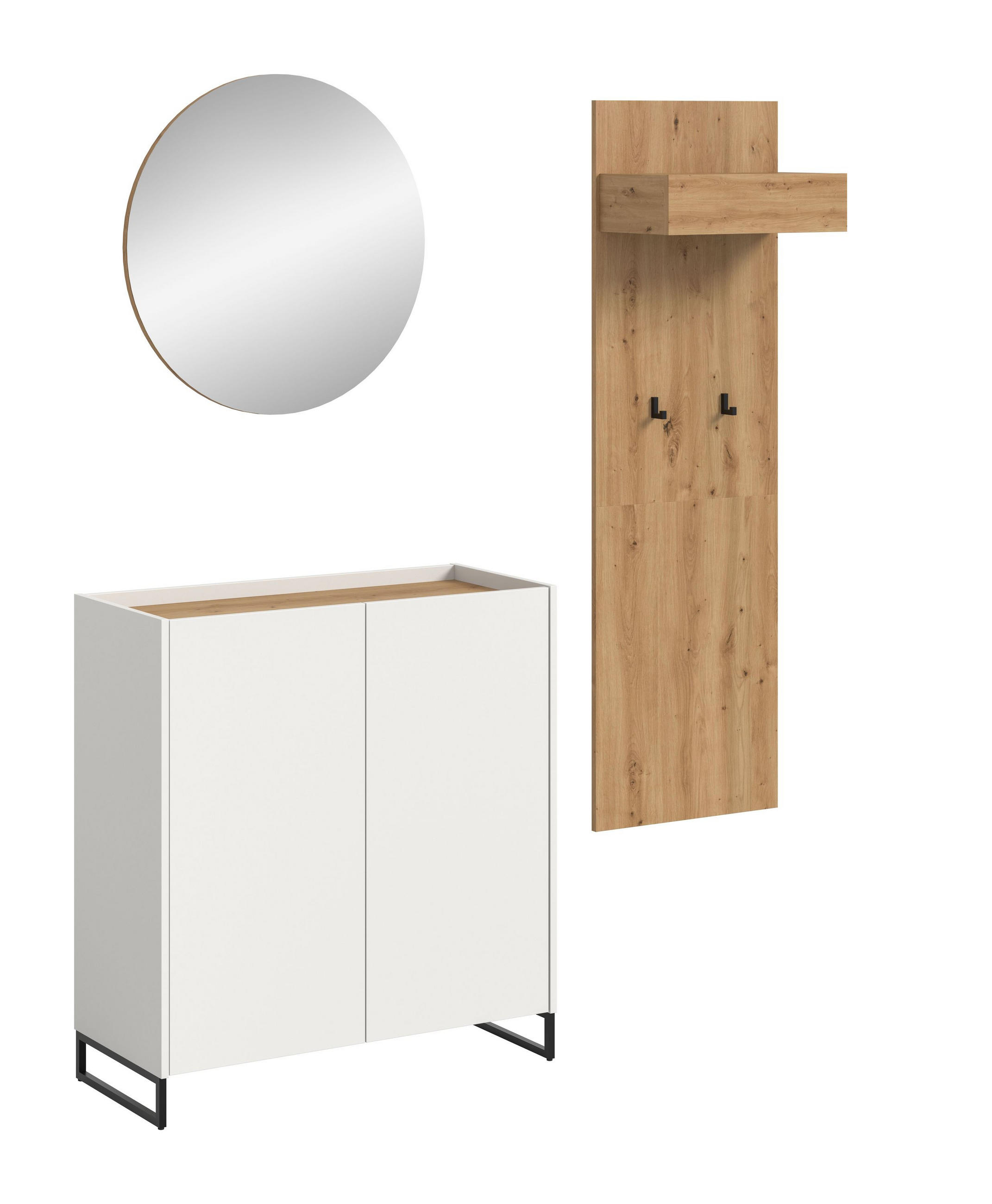 GARDEROBEN-SET DRIVE (B/H/T: ca. 175/197/38 cm) in Weiß/weiß - Weiß, Holzwerkstoff (175/197/38cm)