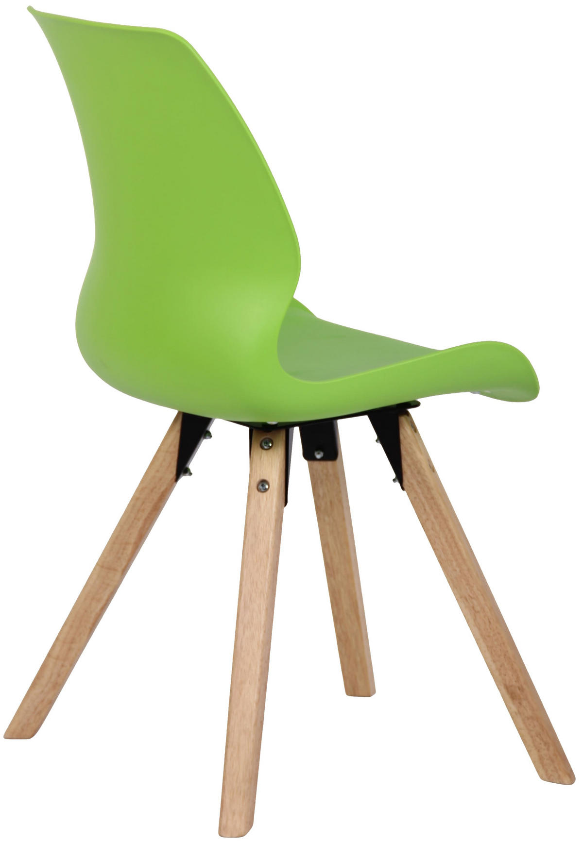 STUHL Kunststoff grün - Eukalyptusholzfarben/Grün, Holz/Kunststoff (49/87.5/58cm) - CLP