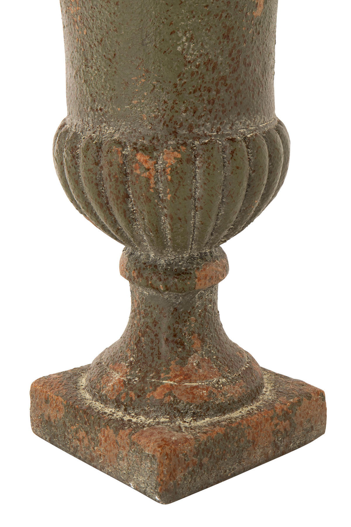 BLUMENTOPF ANTIK AUßEN Grün - Grün, Glas/Naturmaterialien (48/71cm) - J-Line