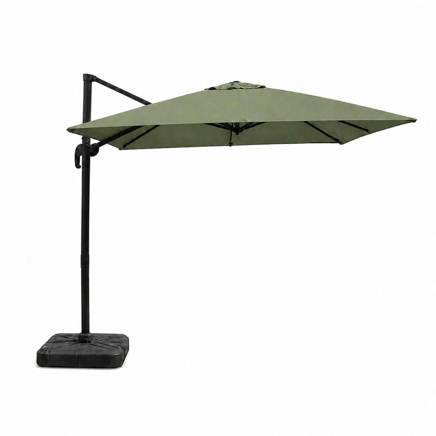 SONNENSCHIRM Palatino Grün Quadratisch 3 x 3 cm Deportiert Rotierbar um 360 - Grün, Metall (300/300cm) - Concept Usine