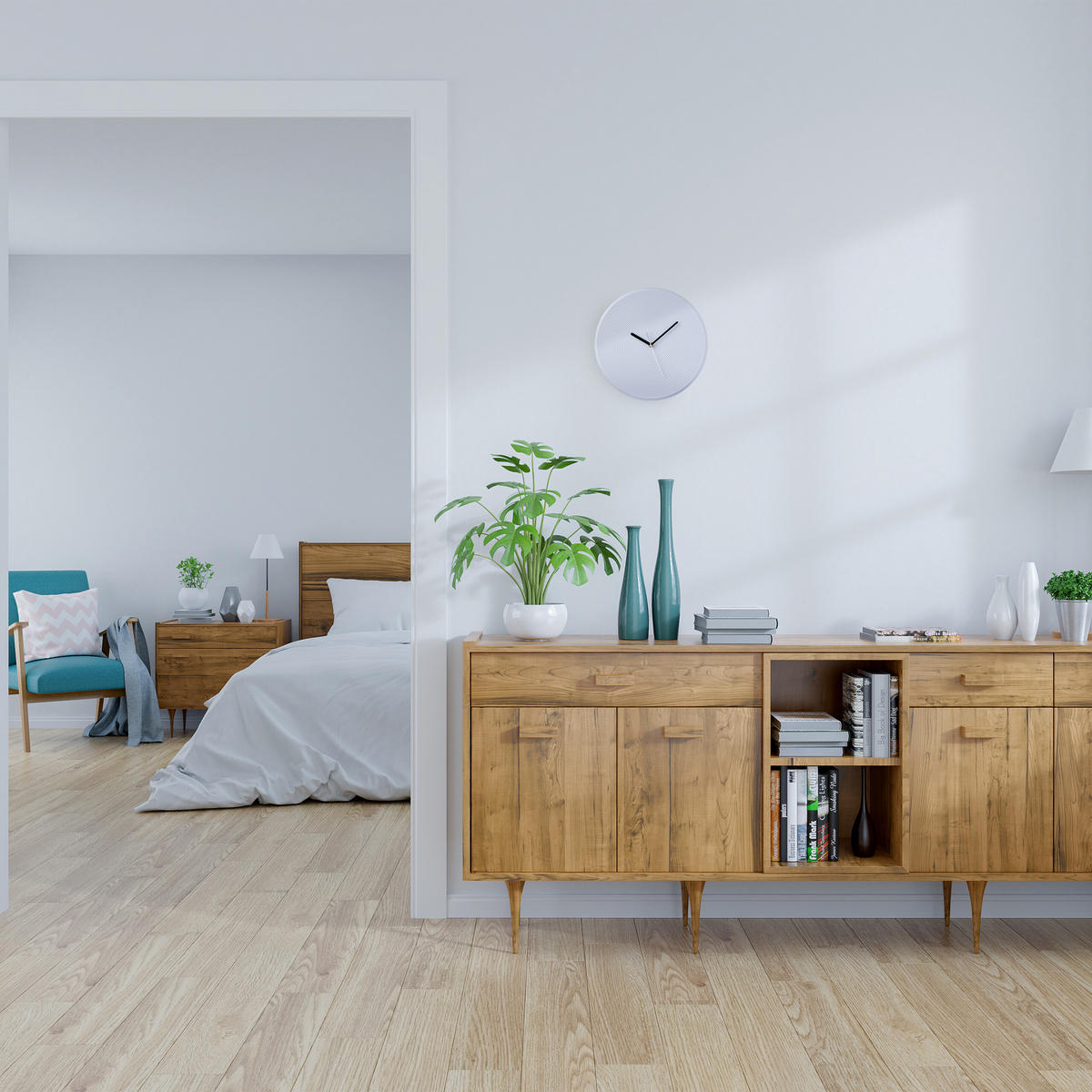 WANDUHR - Grau, Kunststoff/Metall (30.5/30.5/4cm) - Relaxdays