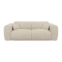 SCHLAFSOFA - 3 Personen - Samt, Stoff - Beige - Beige, Textil (216/73/100cm) - Vente-Unique