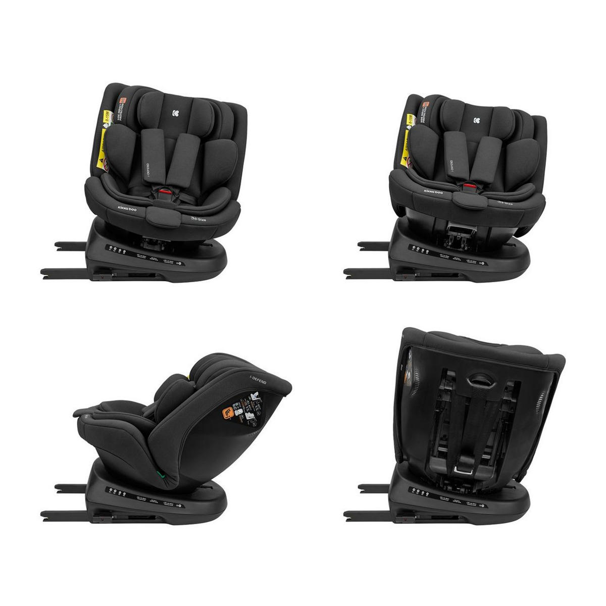 KINDERSITZ i-Defend i-Size schwarz (40-150cm) Isofix, 360 Grad Drehung, SPS - Schwarz, Kunststoff (44/56/48cm) - Kikka boo