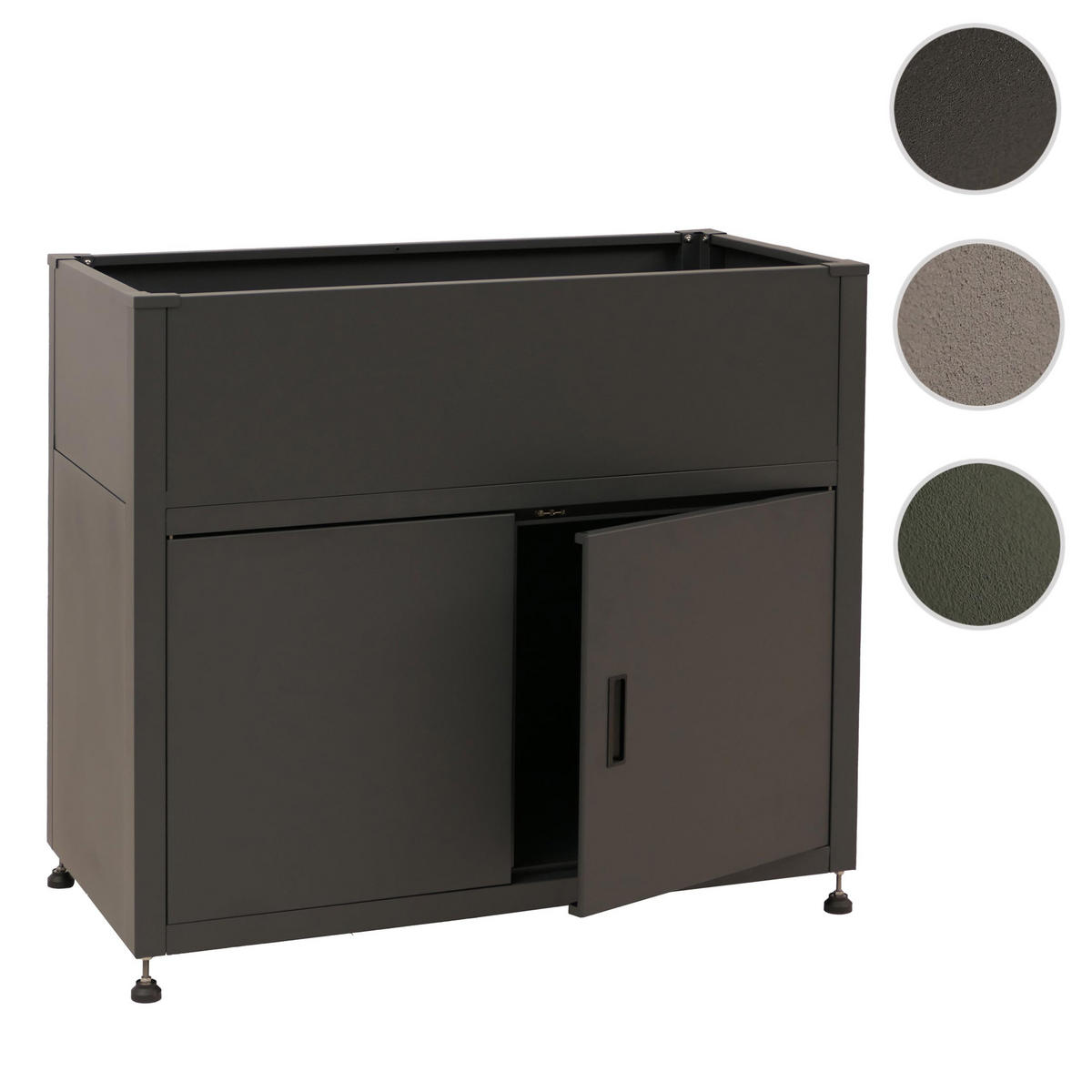 HOCHBEET 91x101x51cm Grau - Grau, Metall (101/91/51cm) - PROREGAL