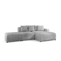 ECKSOFA Megan Xs In Poso - Hellgrau, Holzwerkstoff/Textil (304/165cm) - Fun Möbel