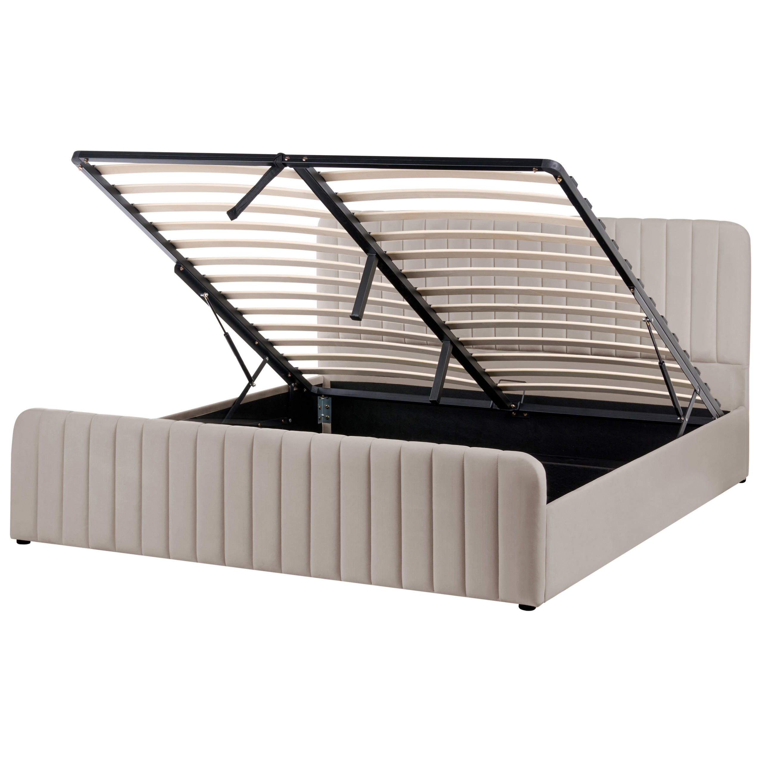 Beliani Bett Taupe 180x200 cm