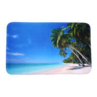 BADTEPPICH Karibik 70 x 110 cm - Blau, Textil (70/110cm) - Sanilo