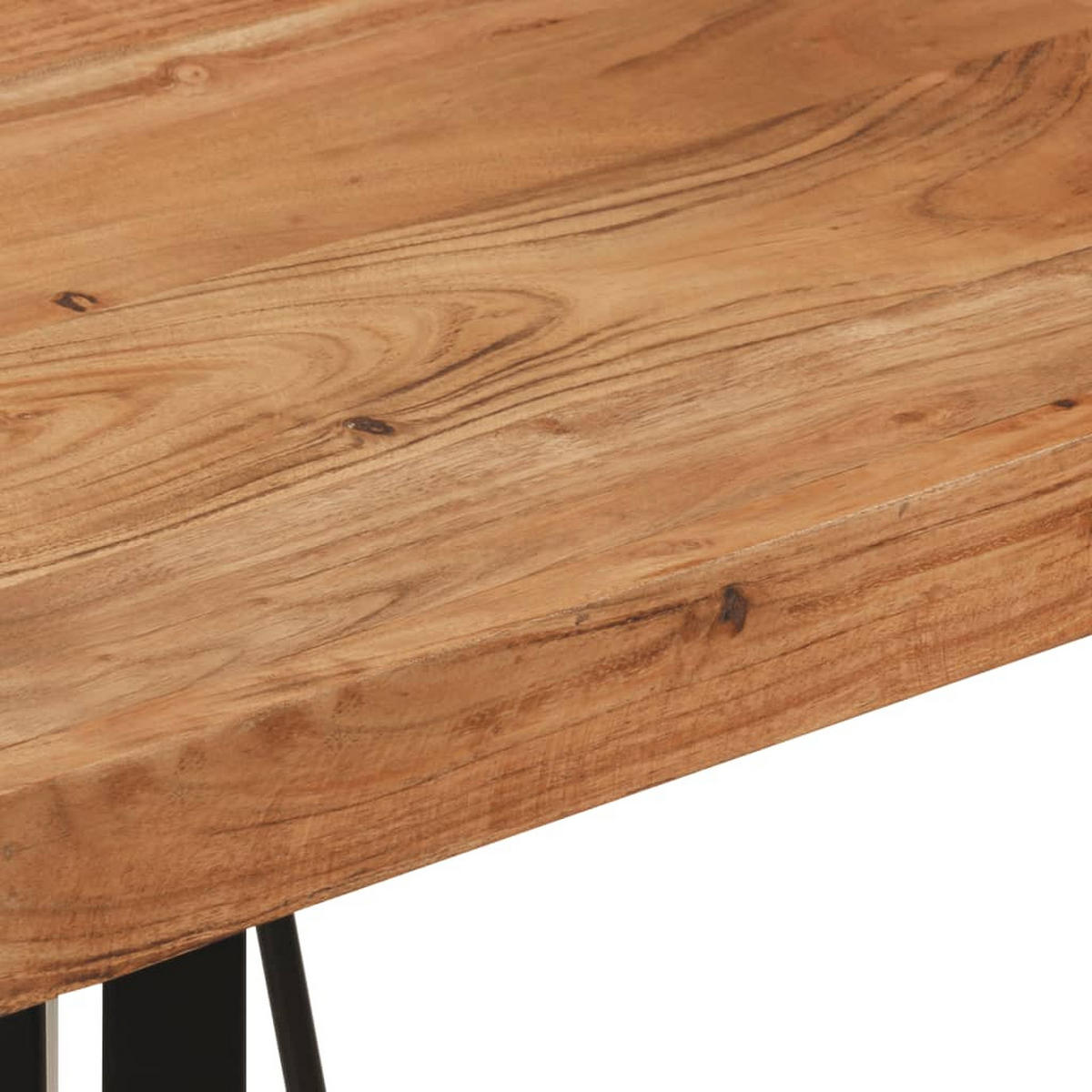 BARTISCH 55/55/107 Cm Massivholz Akazie Und Eisen - Braun, Holz (55/55/107cm) - vidaXL