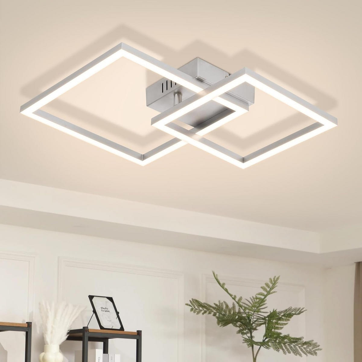 LED stropní svítidlo CLEO III 35/35/7 cm - černá, plast (35/35/7cm) - Nettlife