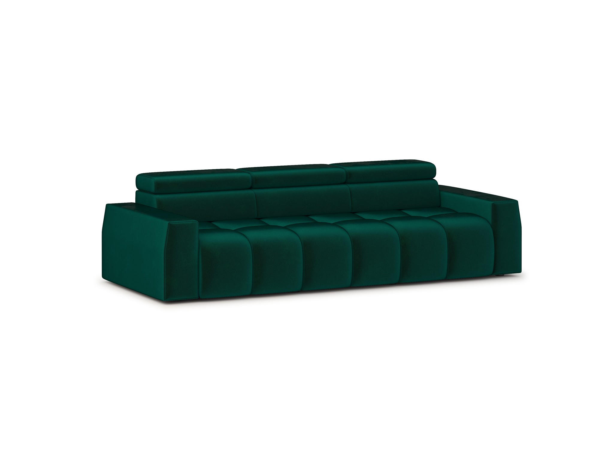 SOFA Darcy - Grün, Holzwerkstoff/Textil (303/98/115cm) - Fun Möbel