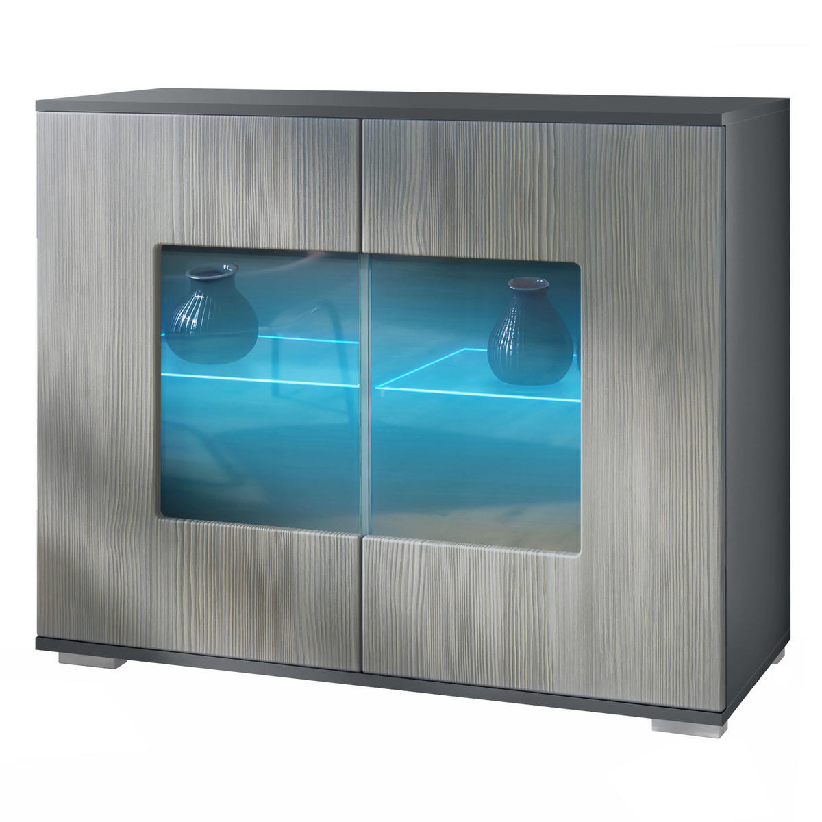 KOMMODE Grömitz Avola-Anthrazit - Anthrazit, Holzwerkstoff (92.5/75.5/35cm) - Vladon