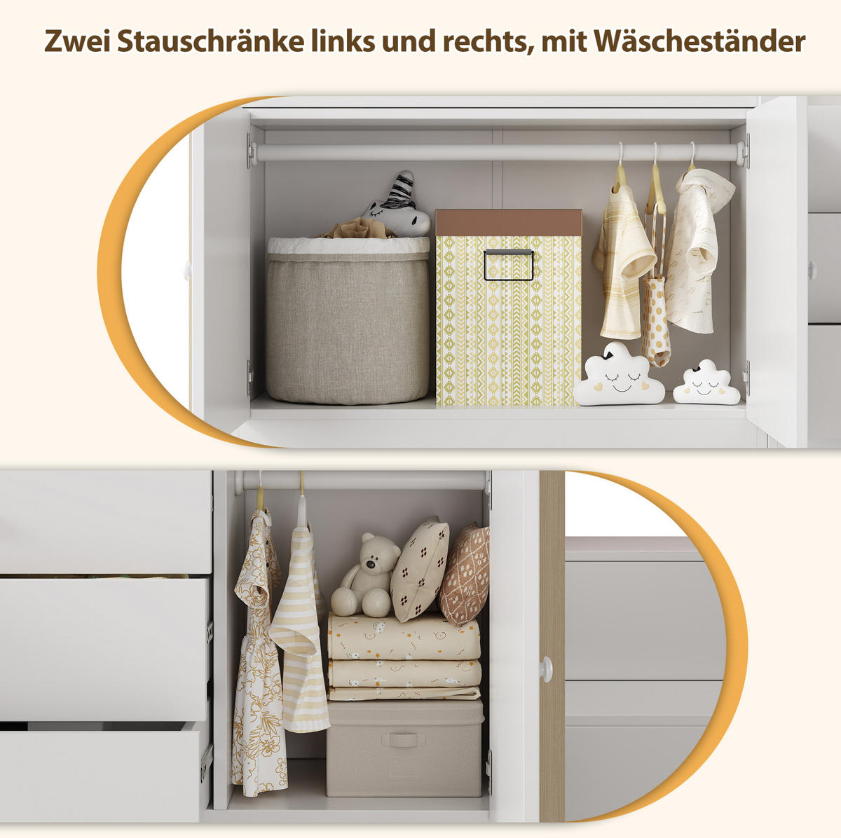 HOCHBETT 90/200 cm in Weiß mit Treppe und Stauraum - Weiß, Holzwerkstoff (90/200cm) - Flora Grace