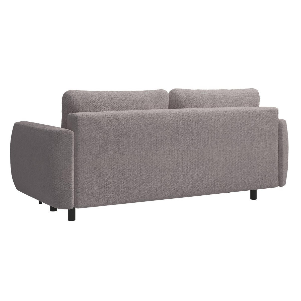 SOFA Rane greige mit Schlaffunktion - Taupe/Schwarz, Textil/Metall (236/90/102cm) - Selsey