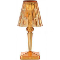 TISCHLEUCHTE Bernstein Diamant Akku Dimmbar - Orange, Kunststoff (12/26/12cm) - Authentics