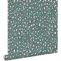TAPETE Leopardenmuster 50 x 900 cm - Blau, Papier (50/0.1cm) - ESTAhome