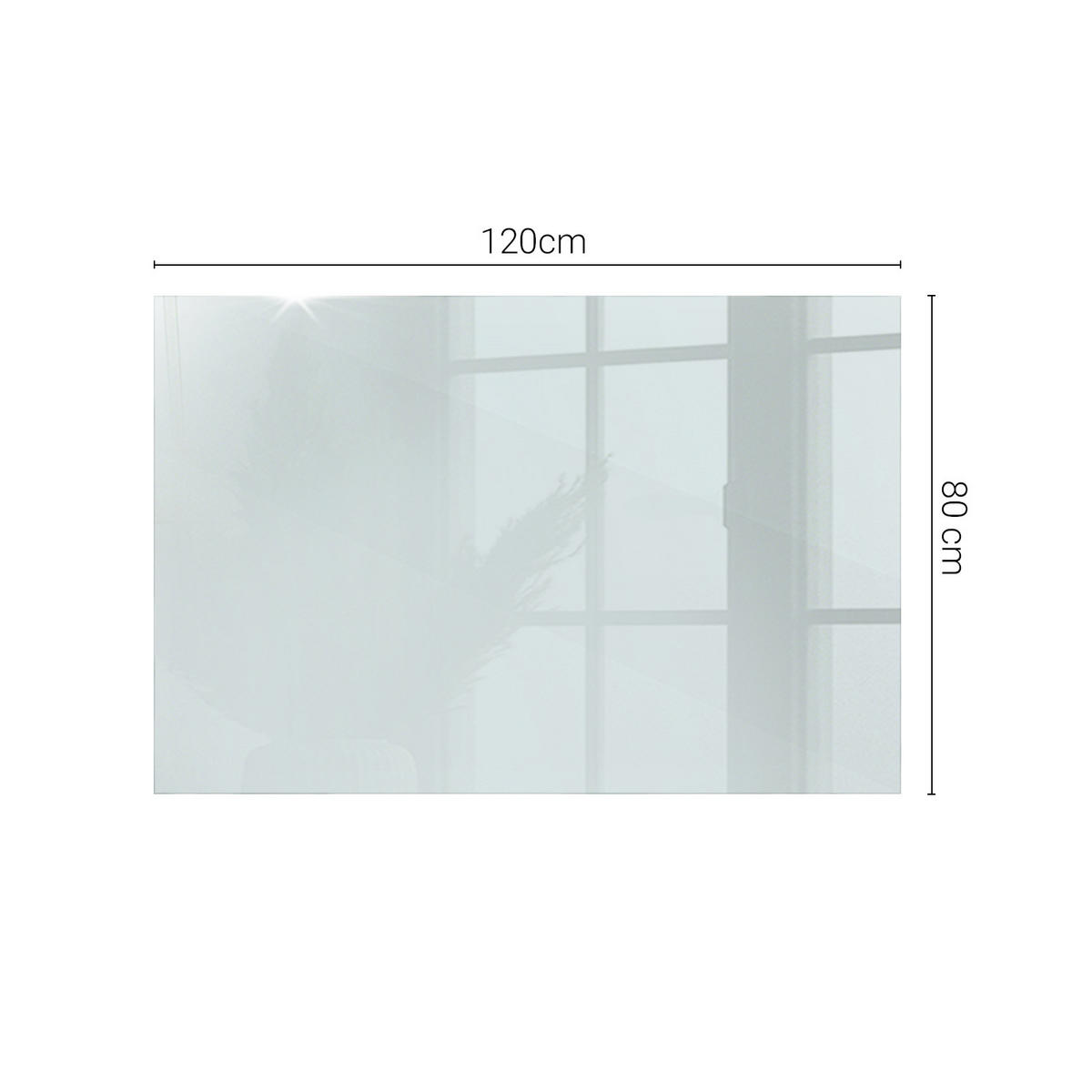 TISCHPLATTE 120 x 80 cm Transparente Glasplatte - Transparent, Glas (120/0.4/80cm) - TULUP