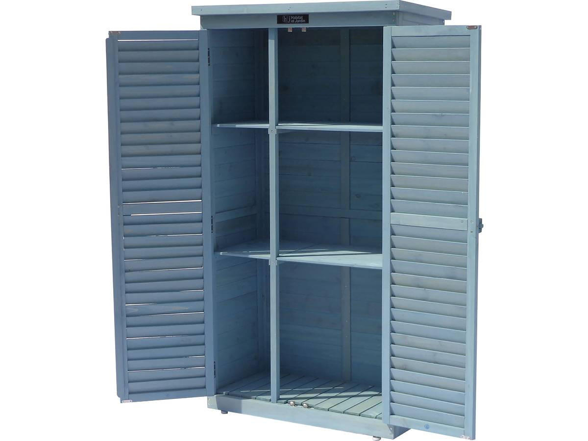 GARTENSCHRANK - GARTENTRUHE space Blau - Blau, Holz (46/160/87cm) - Habitat Garten