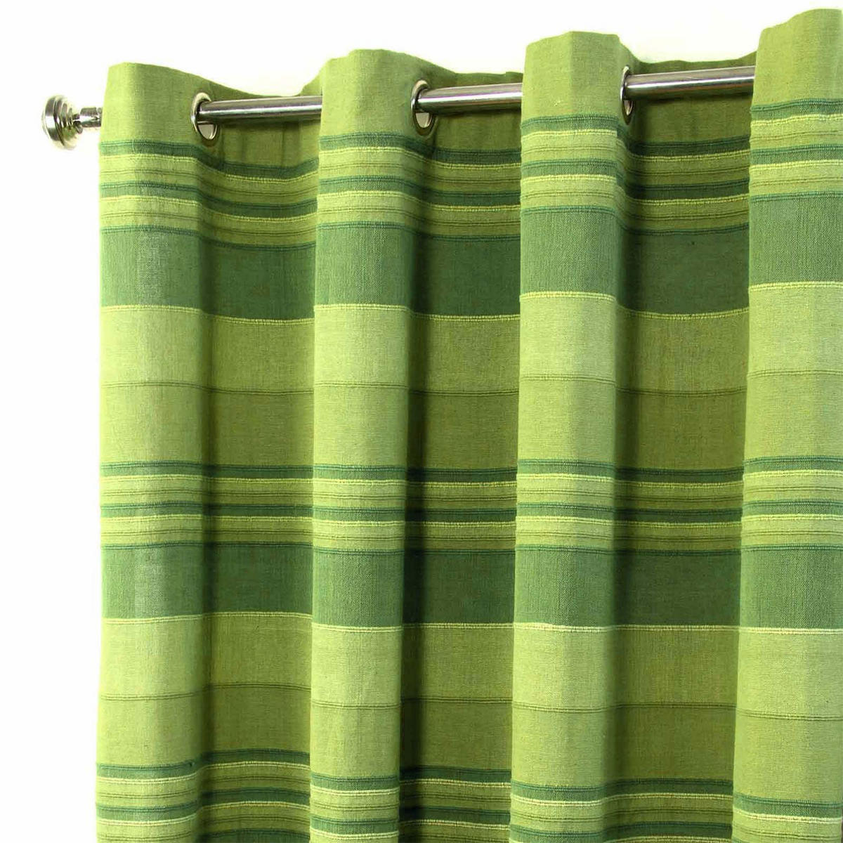 ÖSENVORHANG Morocco blickdicht 2er-Set, 167/228 cm - Grün, Textil (167/228cm) - Homescapes