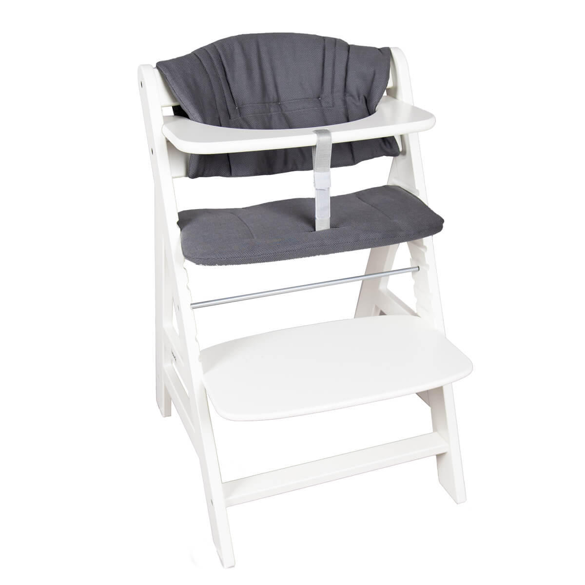 KINDERSTUHLPOLSTER Hochstuhl Sitzkissen Set für Hauck Alpha - Dunkelgrau, Textil (27/7/38cm) - Hoppediz