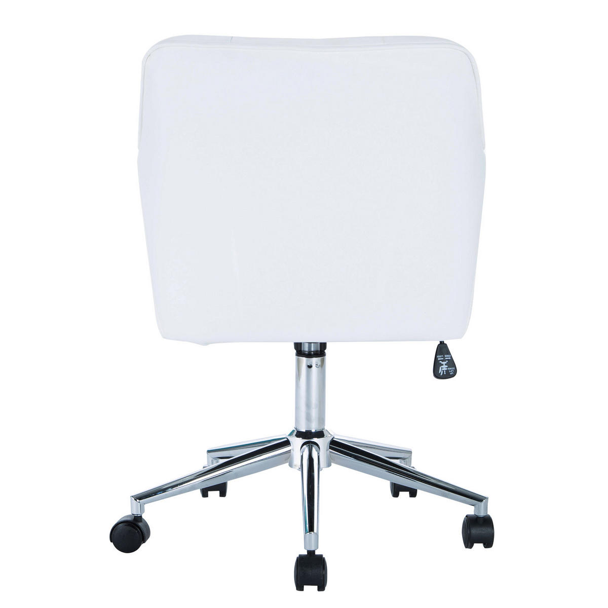 DREHSTUHL JAKE Kunstlederbezug weiß - Weiß, Textil (61/95/57cm) - SVITA