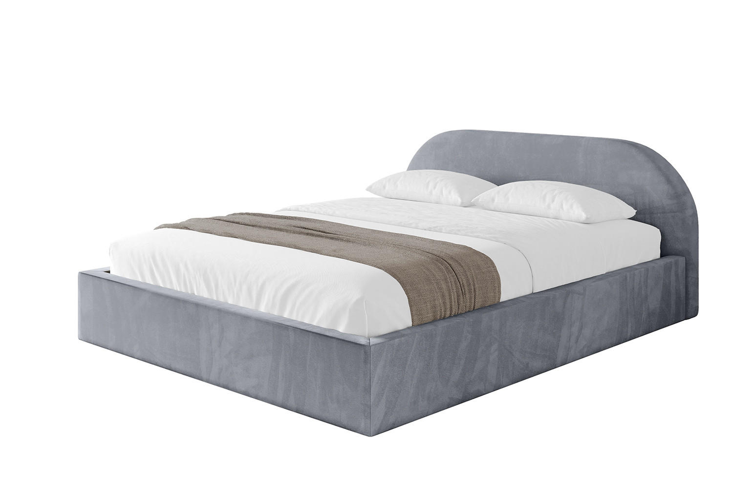 POLSTERBETT mit Bettkasten und Lattenrost, Bett mit Matratze H3/H4 - TIVON-V1 180x200 Grau - Grau, Holzwerkstoff/Textil (180/200cm) - ALTDECOR