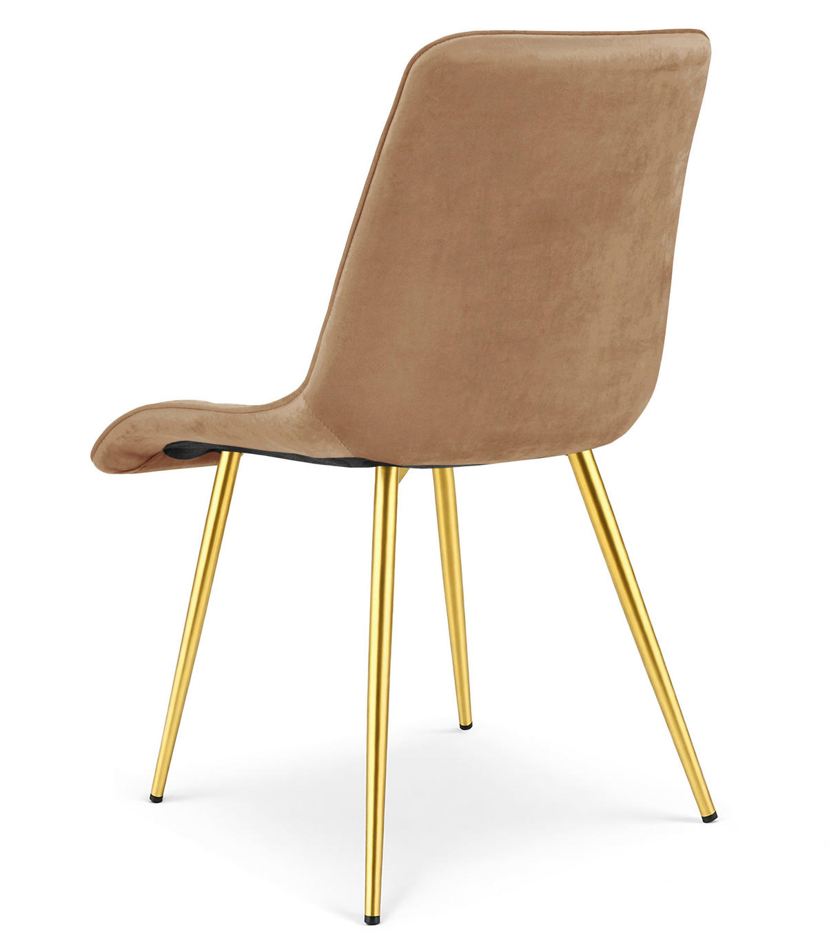 STUHL Braun 49x60 cm SPLIT Samtbezug - Braun, Metall (49/56/60cm)