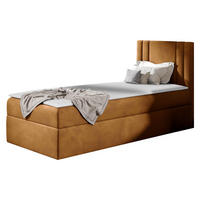 BOXBETT Carmen Mini, Seite zum Öffnen des Bettkastens: Rechts - Bronzefarben, Holz (90/200cm) - MIRJAN24
