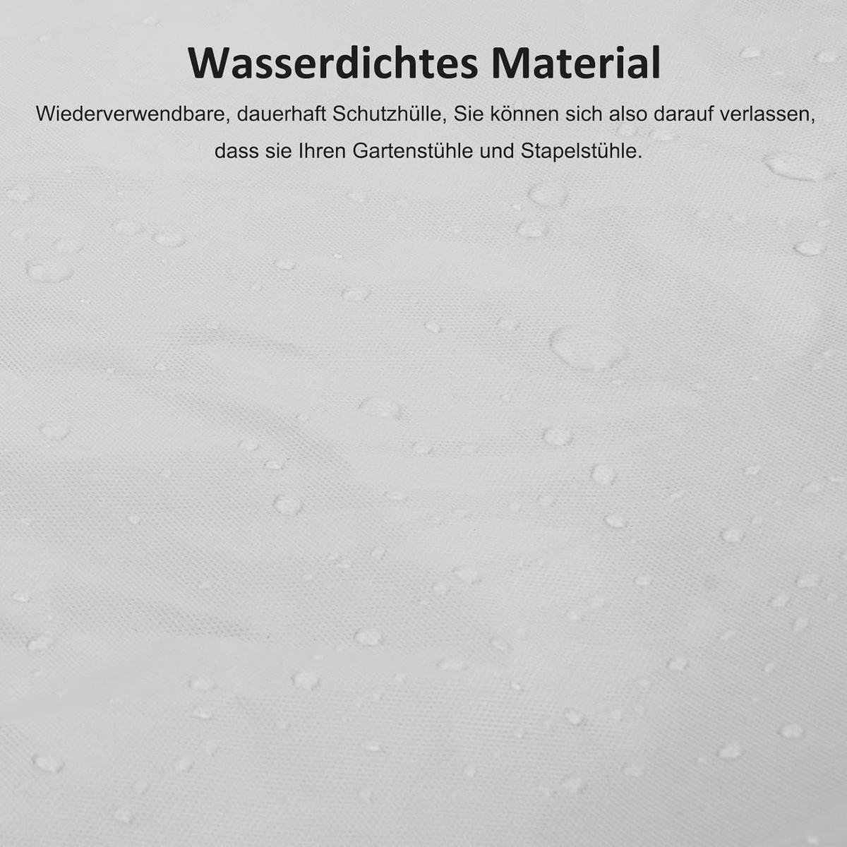 ABDECKHAUBE für Gartenstühle 70 x 70 x 120 cm PEVA wetterfest - Weiß, Kunststoff (70/120/70cm)