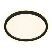 LED DECKENLEUCHTE Backlight Schwarz - Schwarz, Kunststoff (42.5/42.5/3.4cm) - Briloner