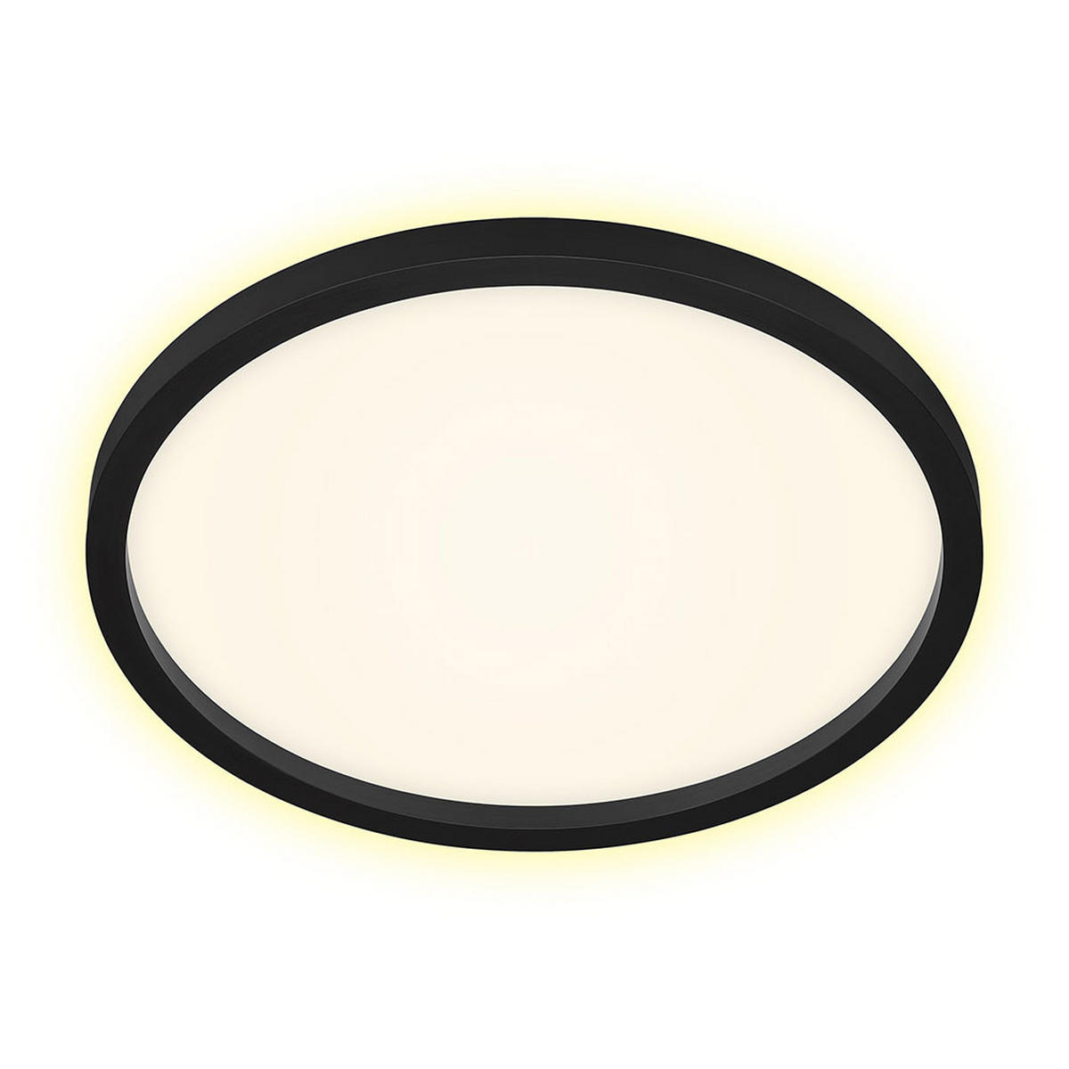 LED DECKENLEUCHTE Backlight Schwarz - Schwarz, Kunststoff (42.5/42.5/3.4cm) - Briloner