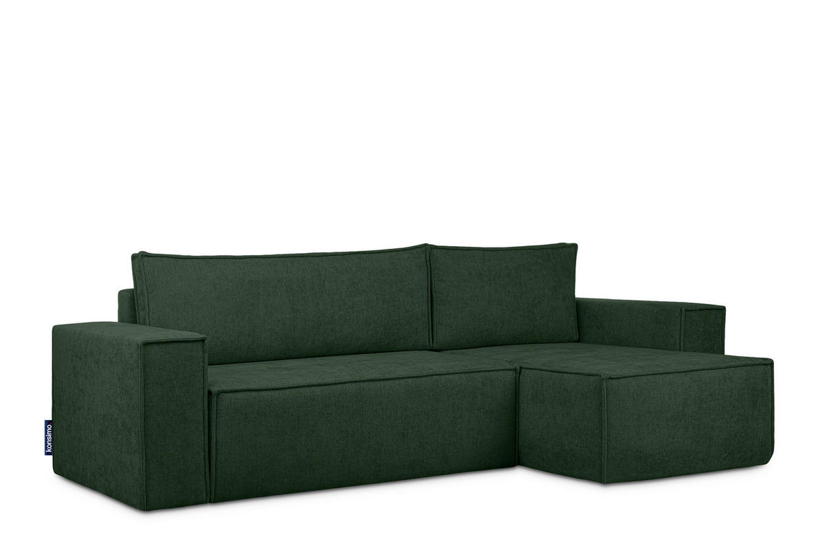 ECKSOFA-LINKS/RECHTS NAPI II mit Schlaffunktion, grün - Grün, Textil (262/148cm) - KONSIMO®