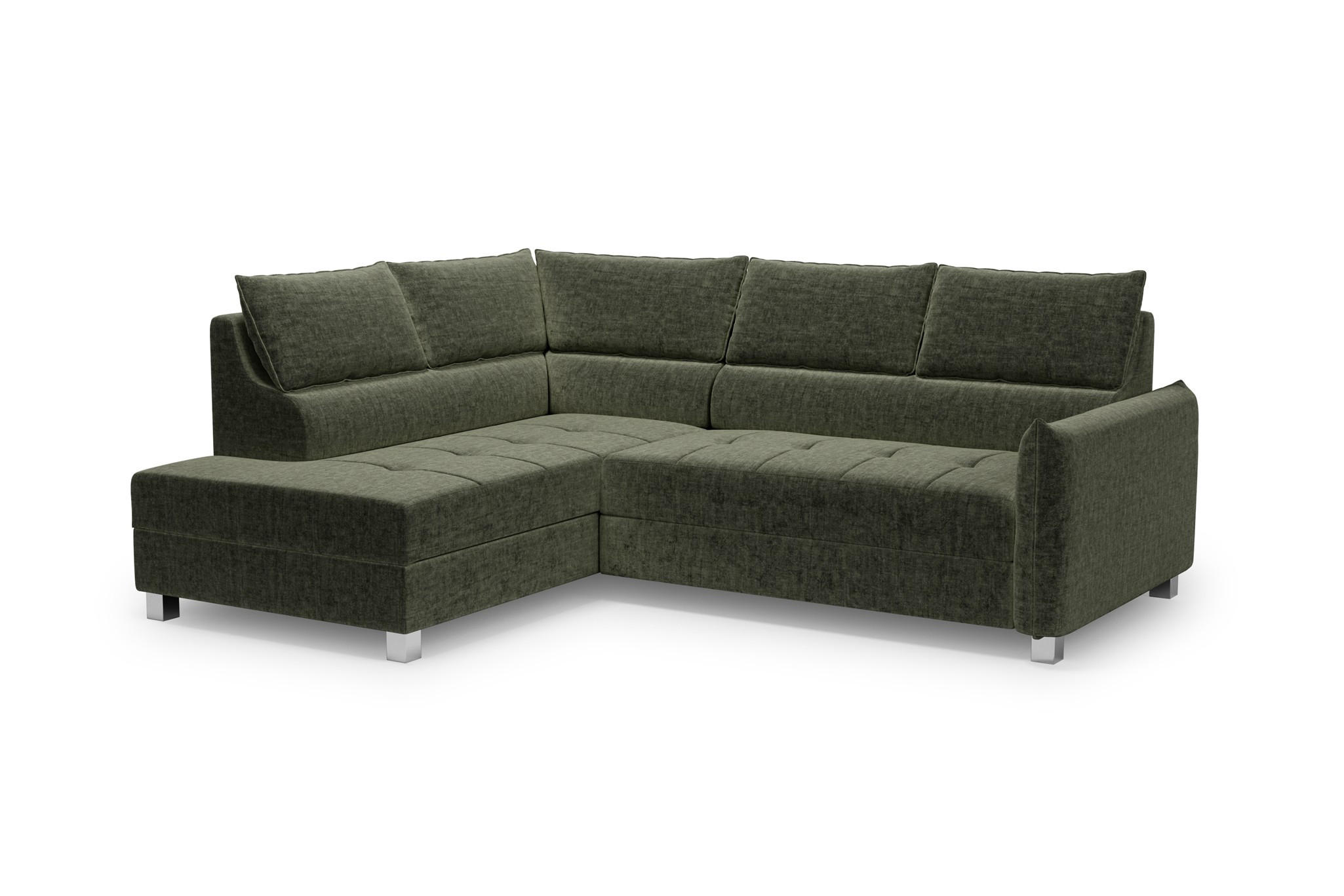 ECKSOFA Marno - Grün, Holzwerkstoff/Textil (260/200cm) - Fun Möbel