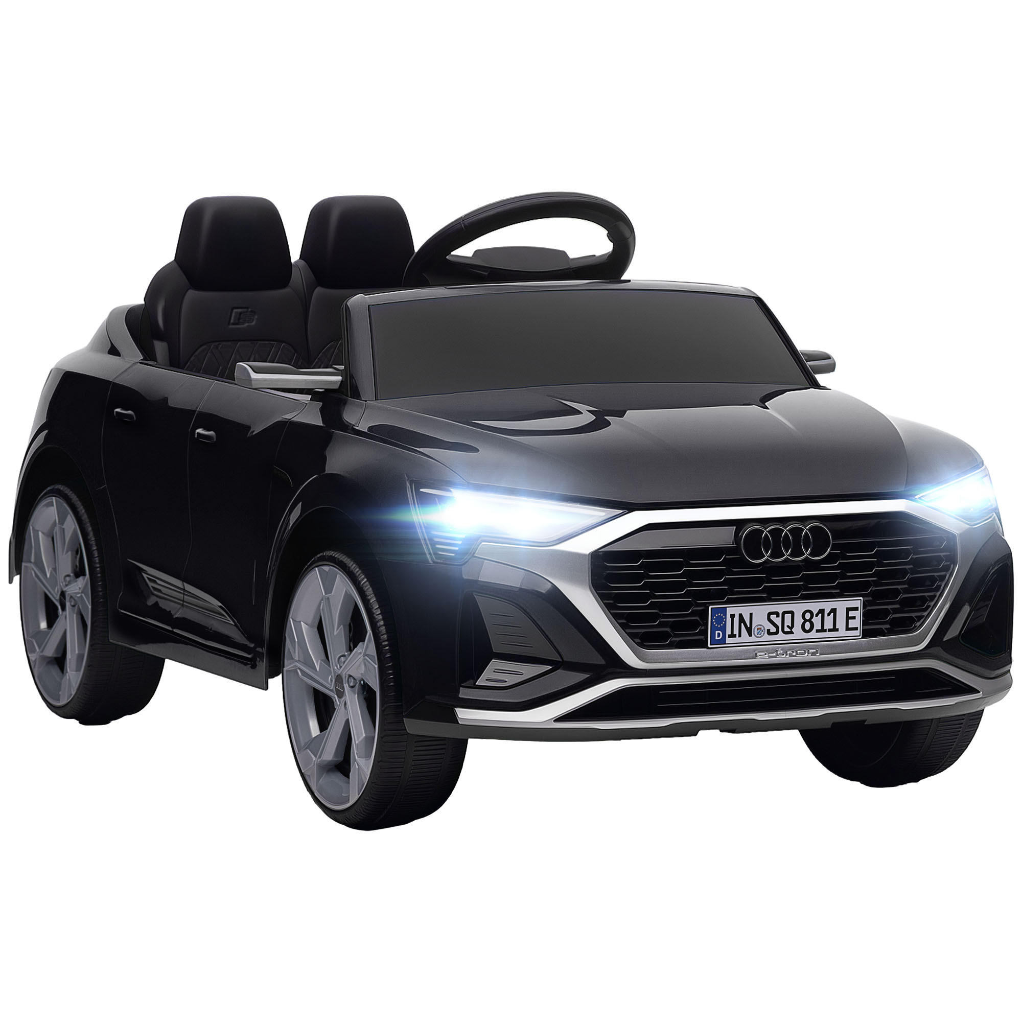 ELEKTRO-KINDERAUTO DE-06196 Audi Q8 lizenziert mit Fernsteuerung Schwarz - Schwarz, Kunststoff/Metall (98/49.5/43cm) - ComfortXL