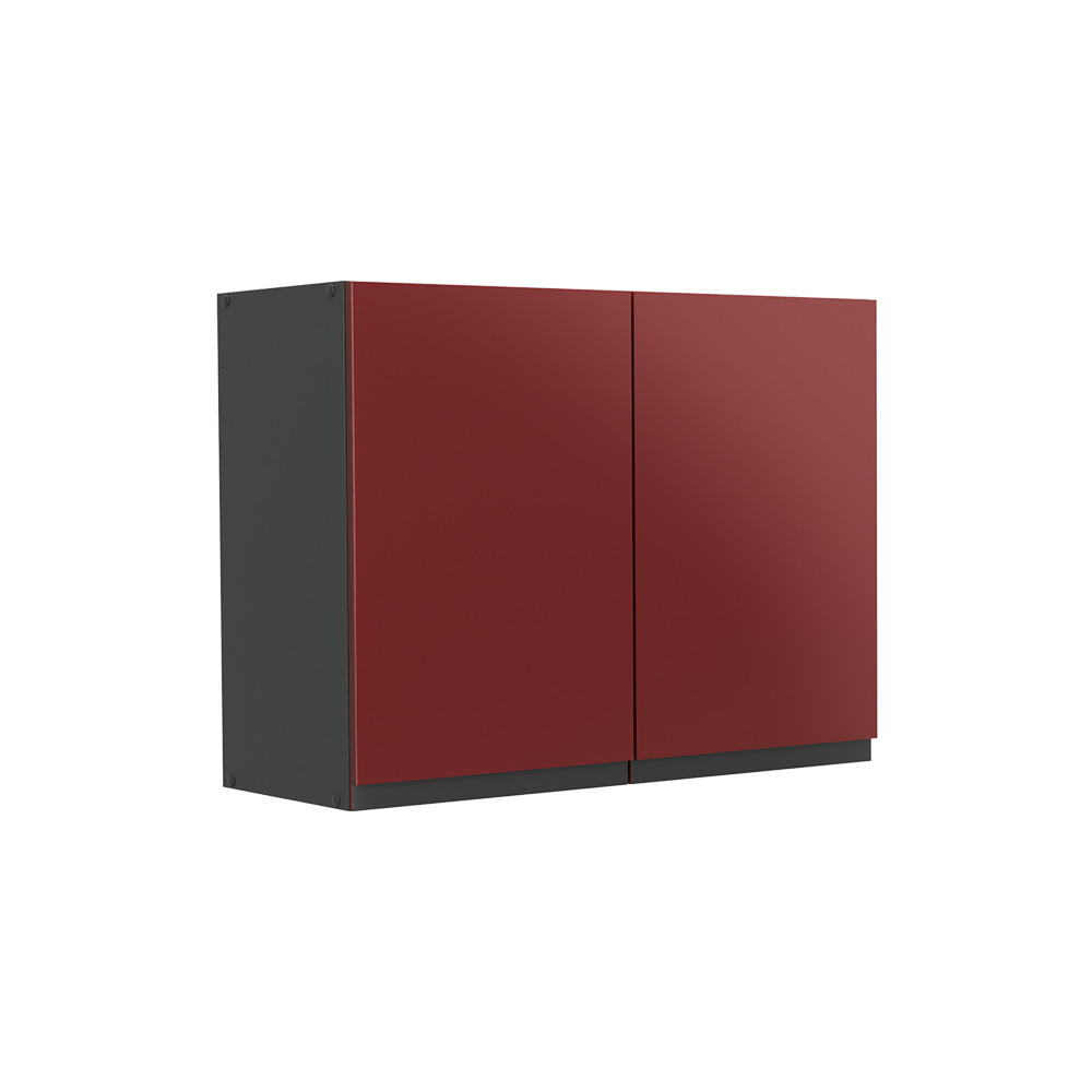KÜCHENGLASSCHRANK R-Line, Rot/Anthrazit, 80 cm - Anthrazit/Rot, Holzwerkstoff (80/60/31cm) - Vicco