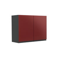 KÜCHENGLASSCHRANK R-Line, Rot/Anthrazit, 80 cm - Anthrazit/Rot, Holzwerkstoff (80/60/31cm) - Vicco