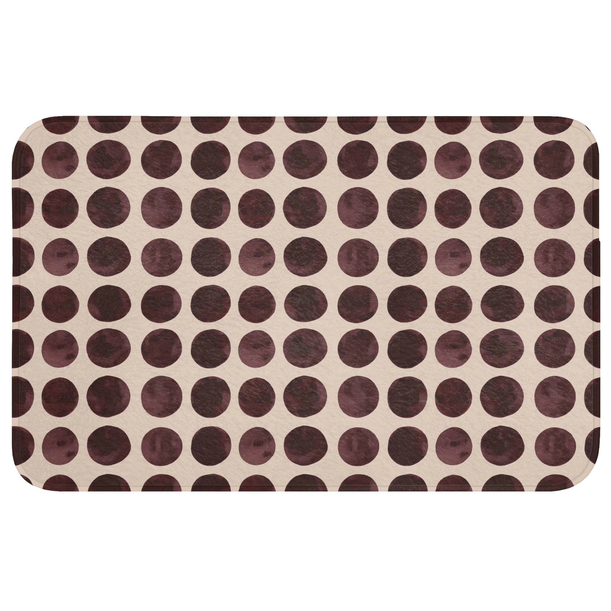 OnlyWow KOUPELNOVÁ PŘEDLOŽKA Puntíky - Vzor - Hnědý 80x50 cm