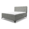 BOXBETT ROMA mit zwei Bettkästen H2/H3 Matratze und Topper 140 x 200 cm - Grau, Holzwerkstoff (140/200cm) - VENASI MÖBEL
