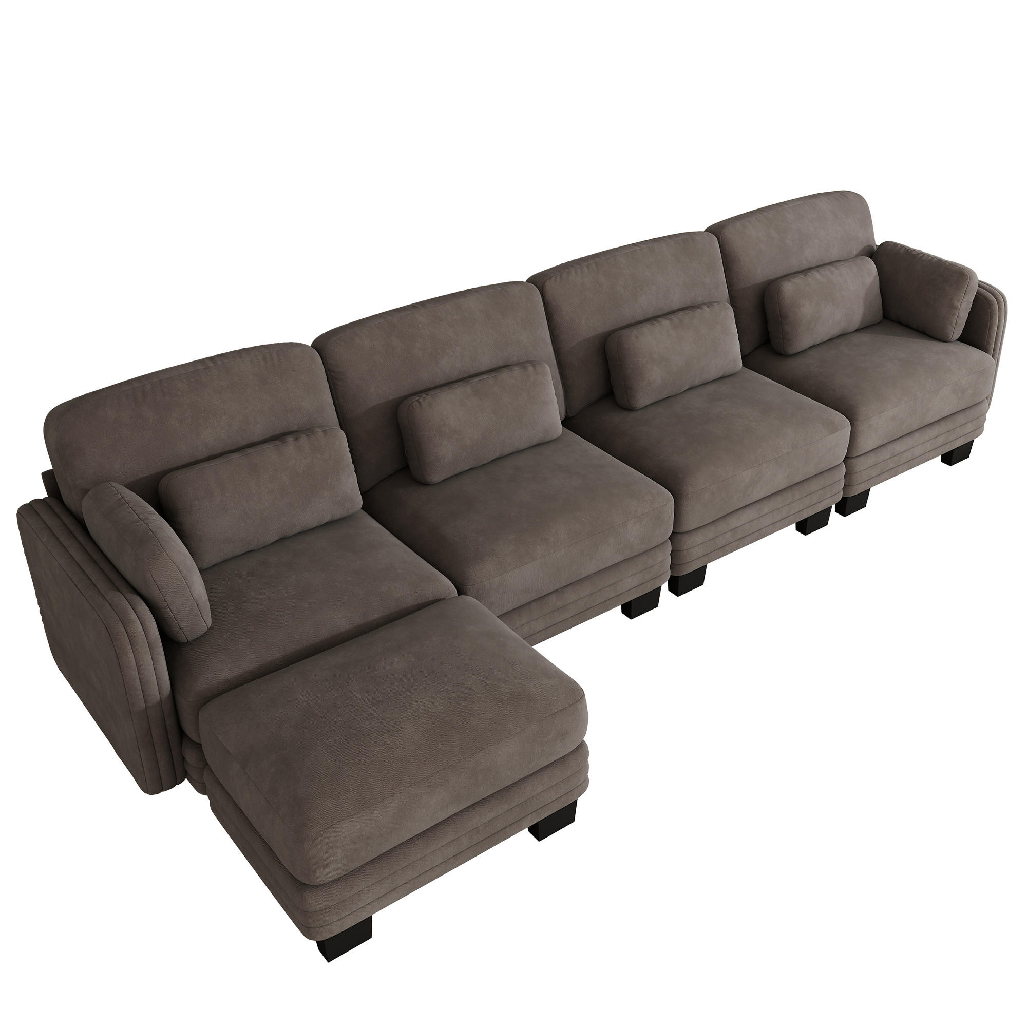 ComfortXL Ecksofa Braun 330x143 cm