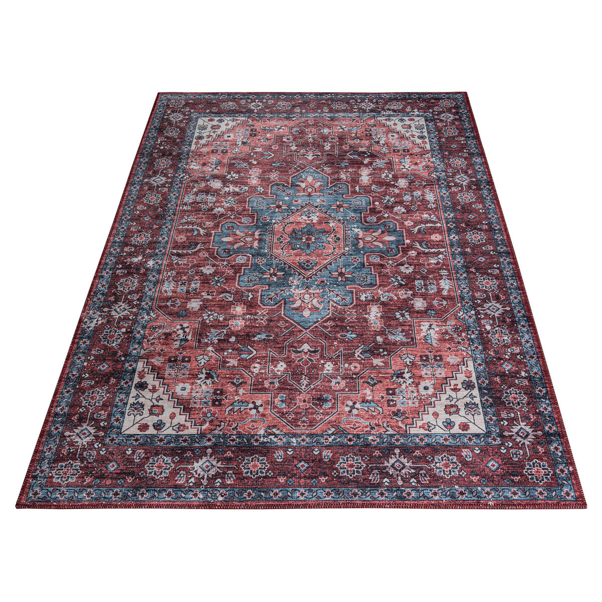 TEPPICH DUBAI bordeaux orientalisch 90/150 cm - Bordeaux, Textil (90/150cm) - Tapiso