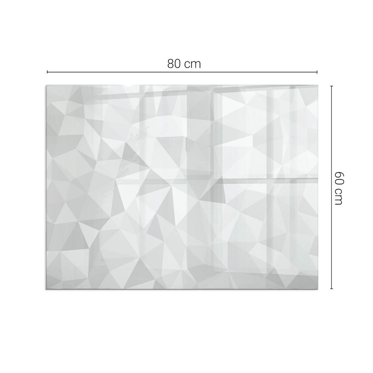 GLASPLATTE für Kamin 80x60 cm Grau - Grau, Glas (80/60/0.4cm) - ArtPrintCave