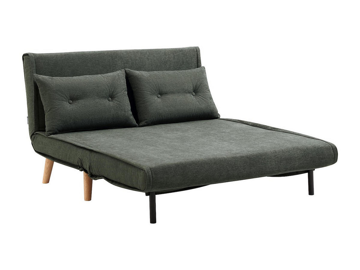 SCHLAFSOFA - 2 Personen - stoff - grün Valerio - Grün, Holz/Textil (120/74/74cm) - Vente-Unique