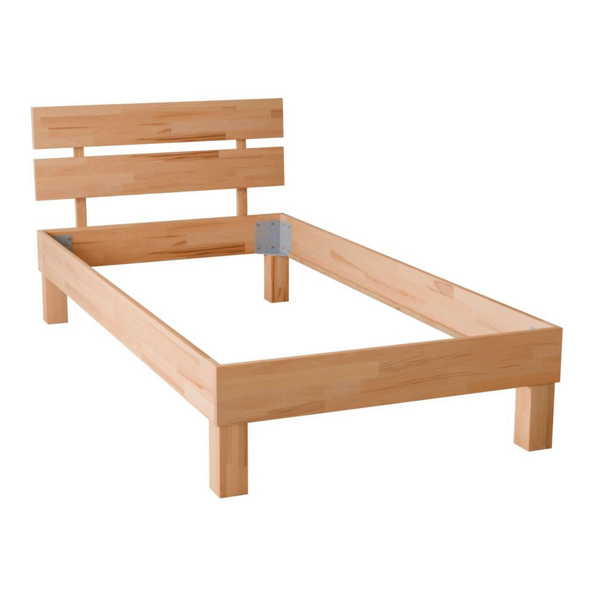 BETT 140/200 cm aus Kernbuche - Braun, Holz (140/200cm) - MeinMassivholz